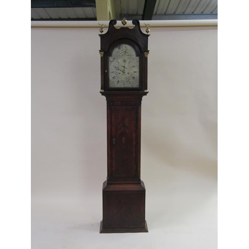 20 - An early 19c eight day longcase clock, the 30cm arched dial signed William Palmer, Bristol.  The all... 