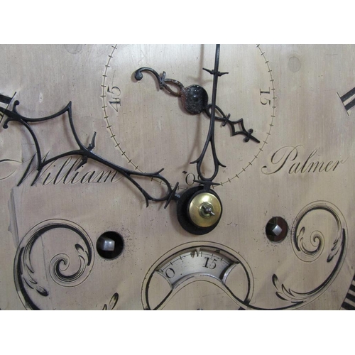 20 - An early 19c eight day longcase clock, the 30cm arched dial signed William Palmer, Bristol.  The all... 