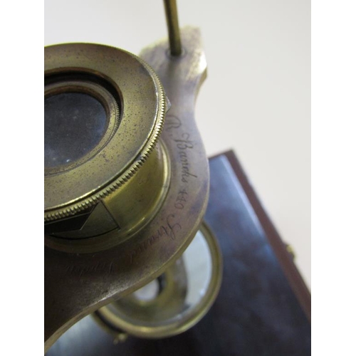 29 - A late 18c Cuff type monocular microscope by R. Bancks, Strand, London and numbered 440.  It has a v... 