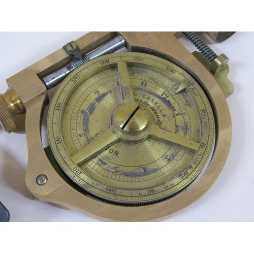 35 - A 19c brass Flowmeter manufactured by L Casella, in original box, 20cm l.