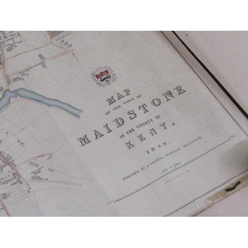 41 - A map of the town of Maidstone, Kent, 1848.  Thomas Hawksley was involved in water schemes of the Ri... 