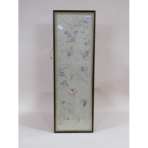 1076 - F/G JAPANESE SILKWORK - INSECTS AND FLOWERS