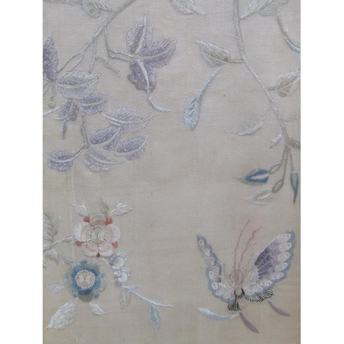 1076 - F/G JAPANESE SILKWORK - INSECTS AND FLOWERS