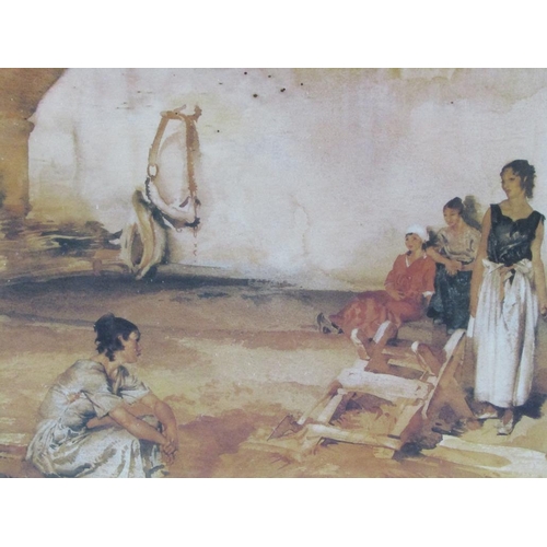 1079 - THREE F/G RUSSELL FLINT PRINTS, ALL APPROX. 28CM X 36CM