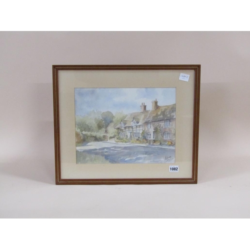 1082 - R OGRADY 1940 - TIMBERED COTTAGES, SIGNED WATERCOLOUR, F/G, 25CM X 32CM