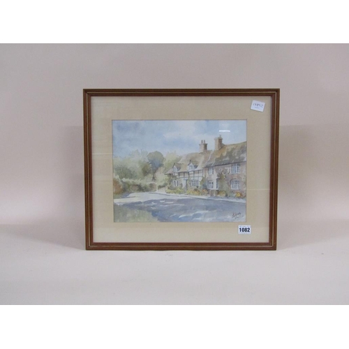 1082 - R OGRADY 1940 - TIMBERED COTTAGES, SIGNED WATERCOLOUR, F/G, 25CM X 32CM