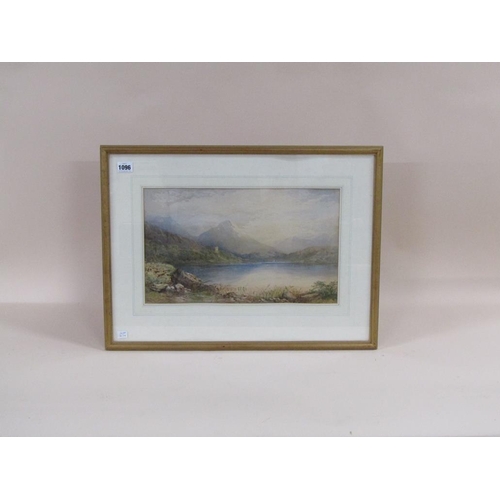 1096 - UNSIGNED - LAKE AND MOUNTAIN SCENE, WATERCOLOUR