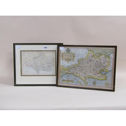 1100 - TWO FRAMED ANTIQUE MAPS - DOREST, F/G