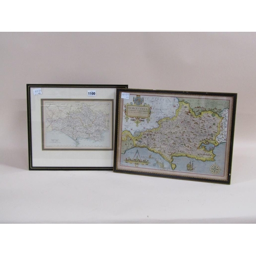 1100 - TWO FRAMED ANTIQUE MAPS - DOREST, F/G