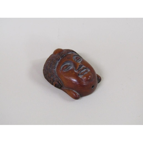 1345 - ORIENTAL WOODEN BUDDHA MASK