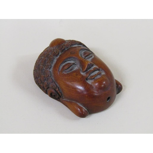 1345 - ORIENTAL WOODEN BUDDHA MASK