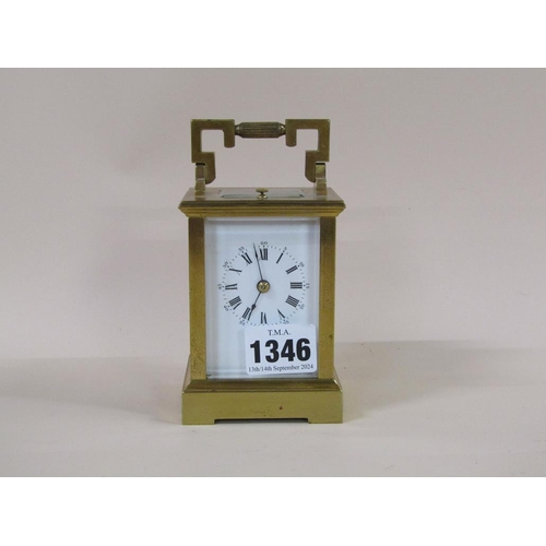 1346 - BRASS CARRIAGE CLOCK