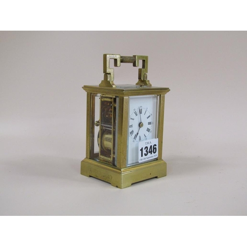 1346 - BRASS CARRIAGE CLOCK