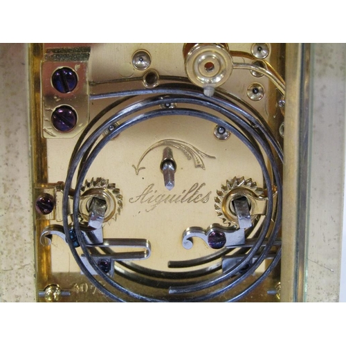 1346 - BRASS CARRIAGE CLOCK