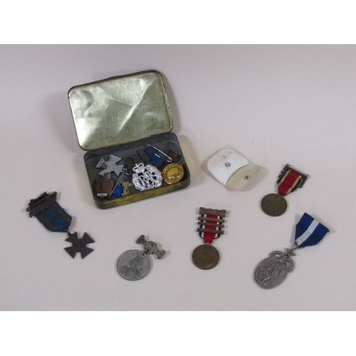 1310 - TIN OF MIXED MASONIC AND OTHER MEDALS