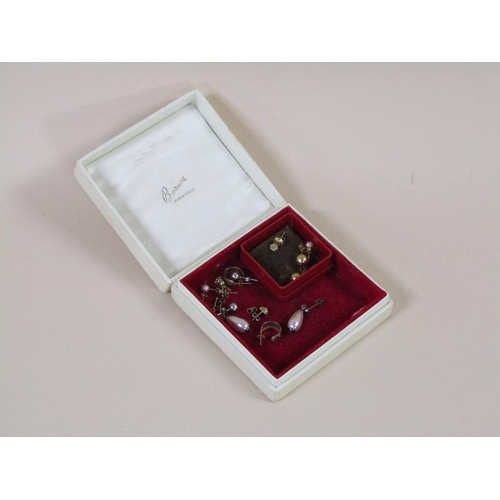 1312 - BOX OF GOLD, GILT METAL AND OTHER EARRINGS