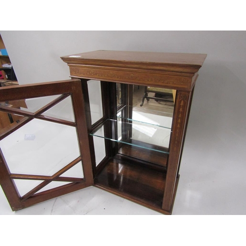 1156 - EDWARDIAN INLAID DISPLAY CABINET 51.5cms H