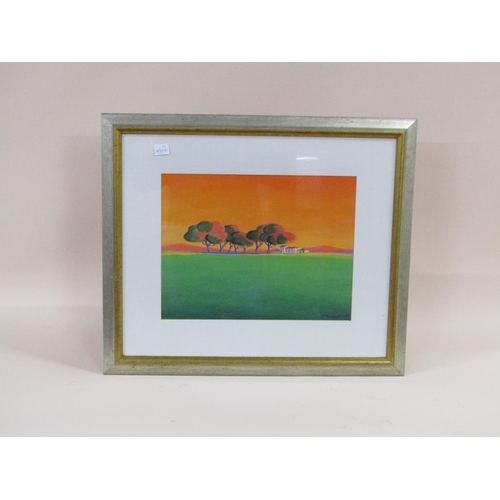 1015 - TWO FRAMED COLOURED PRINTS - TUSCAN LANDSCAPES, 32CM X 42CM