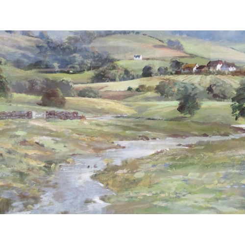 1056 - LANCE O'GORMAN - SERIES OF THREE OILS, SCOTTISH LANDSCAPES, RIVERSCAPE & COTTAGES IN YORKSHIRE, SIGN... 