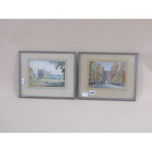 1061 - AMARASEKARA - PAIR, THE CITY GATE & THE CATHEDRAL, SIGNED WATERCOLOURS, F/G, EACH 15CM X 20CM