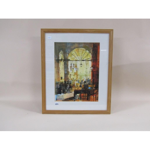 1074 - CONTEMPORARY COLOURED PRINT - THE ARCHES BY M BERNARD, F/G