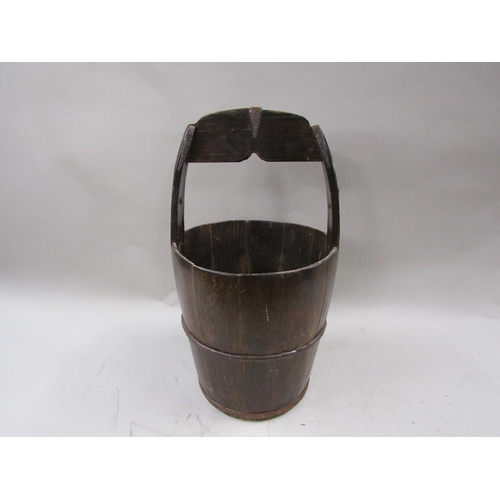 1234 - WOODEN WELL BUCKET 66cms H