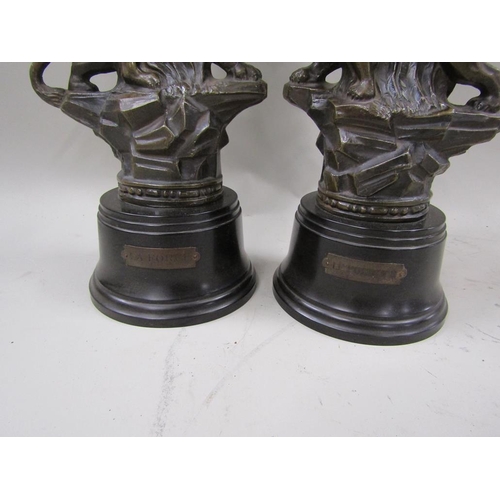 1261 - PAIR OF EARLY 20c SPELTER FIGURES 50cms H