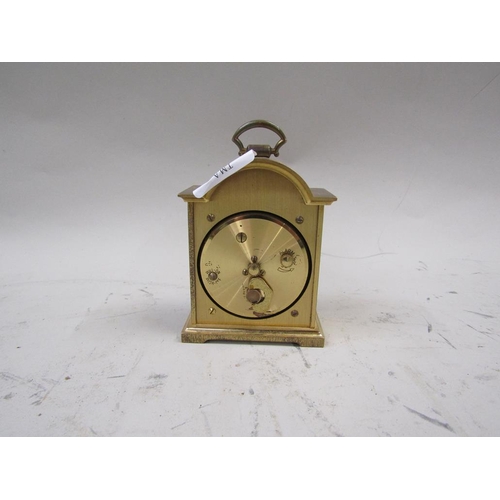 1279 - SWISS BRASS CASED CARRIAGE CLOCK 10cms H