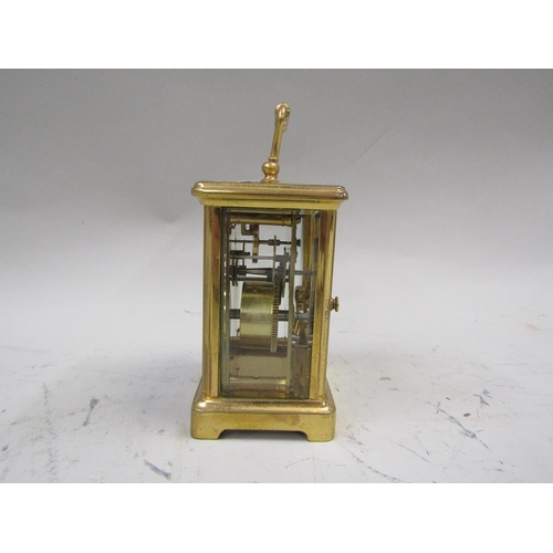 1289 - BRASS CASED CARRIAGE CLOCK 12cms H