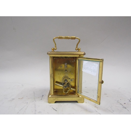 1289 - BRASS CASED CARRIAGE CLOCK 12cms H