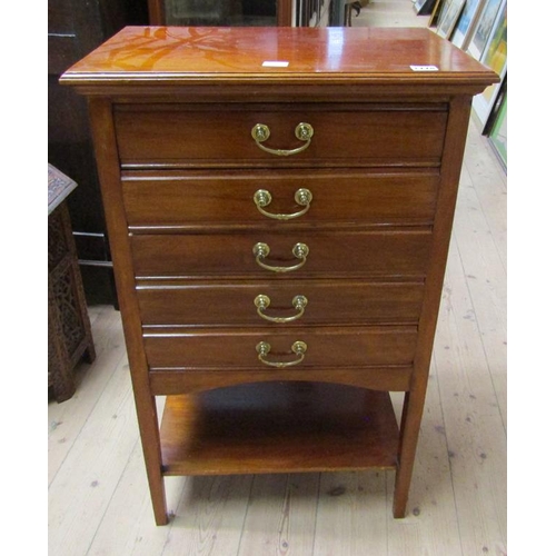 1778 - VICTORIAN MAHOGANY MUSIC CABINET, 53CM W, 85CM H