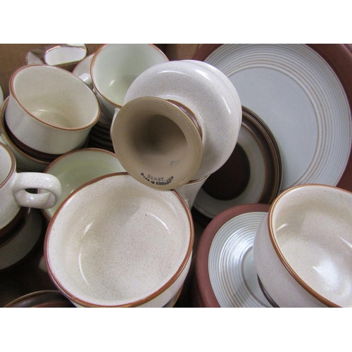 281 - BOX OF KILN CRAFT WARES, TEAWARES TABLE WARES