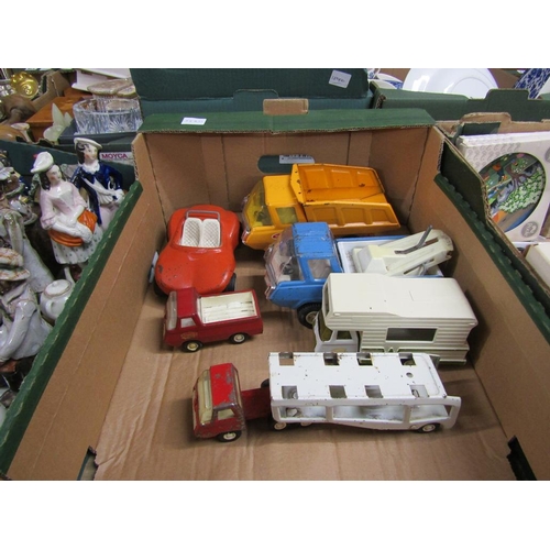322 - VINTAGE TIN TRUCKS TO INCL TONKA