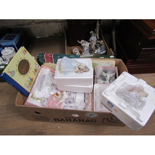 350 - BOX OF FIGURINES TO INCL PETER RABBIT
