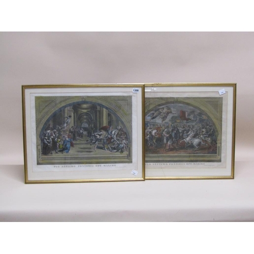 1308 - TWO F/G COLOURED PRINTS - SEPTIMO PONTIFICI