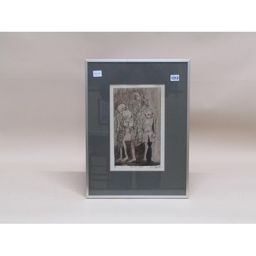 1313 - EMILLE BARTHA - MOTHERS AGONY, LIMITED EDITION B&W PRINT. F/G, 32CM X 20CM