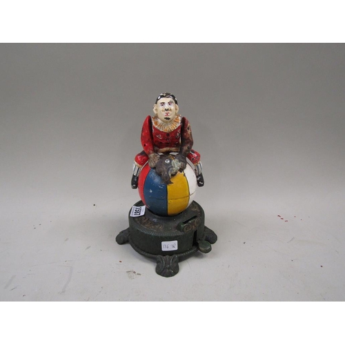 REPLICA CAST NOVELTY CLOWN MONEY BOX, 28CM H