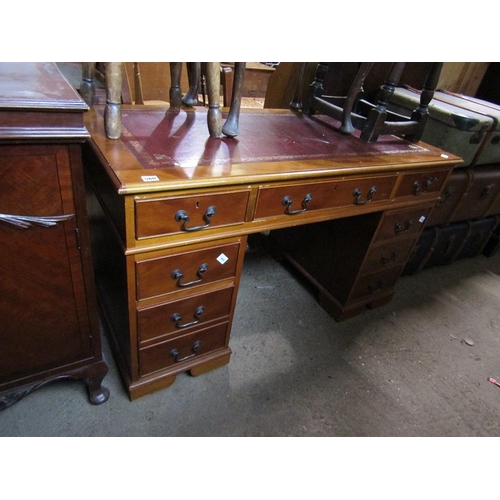 560 - REPRODUCTION YEW WOOD DESK