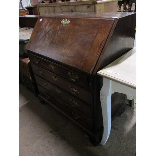 563 - GEORGIAN MAHOGANY BUREAU