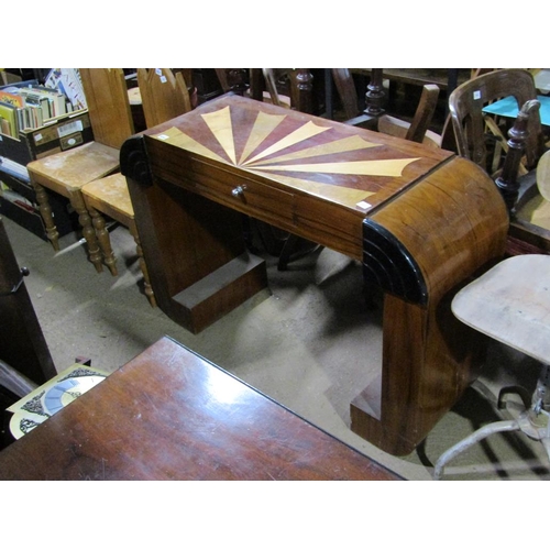 658 - REPRODUCTION MARQUETRY SIDE TABLE