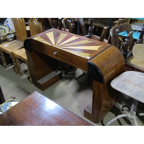 658 - REPRODUCTION MARQUETRY SIDE TABLE