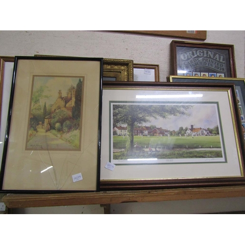 153 - COLLECTION OF PICTURES AND PRINTS TO INCL GILT FRAMED