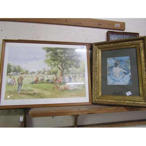 153 - COLLECTION OF PICTURES AND PRINTS TO INCL GILT FRAMED