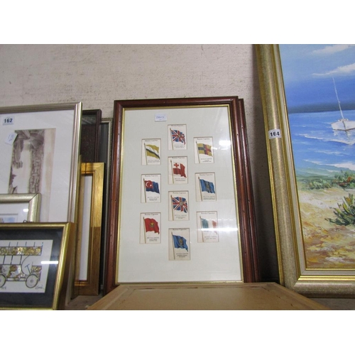 163 - FRAMED CIGARETTE SILKS - FLAGS