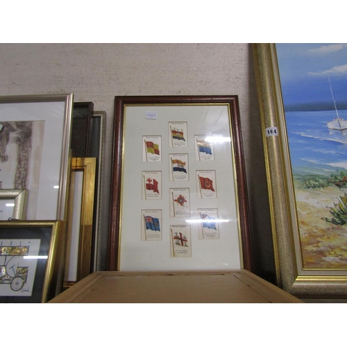 163 - FRAMED CIGARETTE SILKS - FLAGS