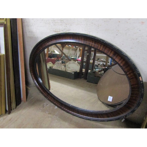 168 - COLLECTION OF OVAL WALL MIRRORS, BEVEL EDGE