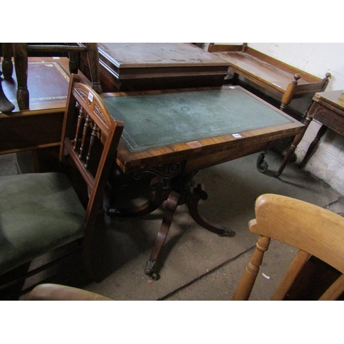 576 - REGENCY MAHOGANY FOLD OVER CARD TABLE