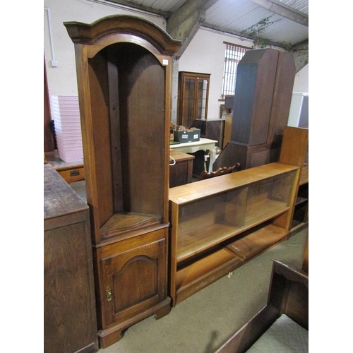 593 - CORNER CUPBOARD AND A BOOKCASE