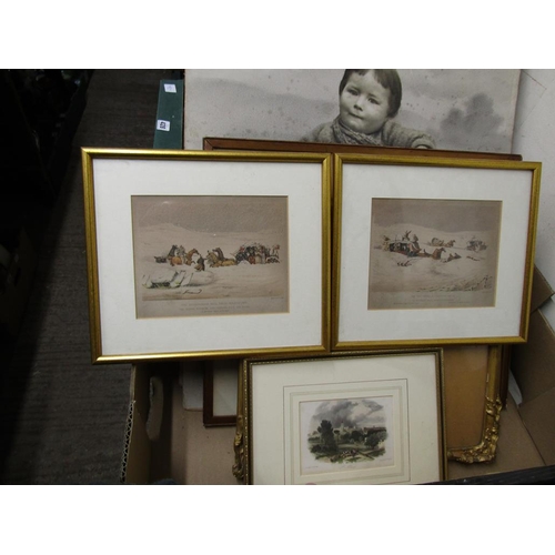 427 - QTY OF FRAMED ENGRAVINGS, WATERCOLOURS AND PRINTS