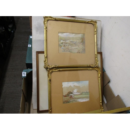 427 - QTY OF FRAMED ENGRAVINGS, WATERCOLOURS AND PRINTS